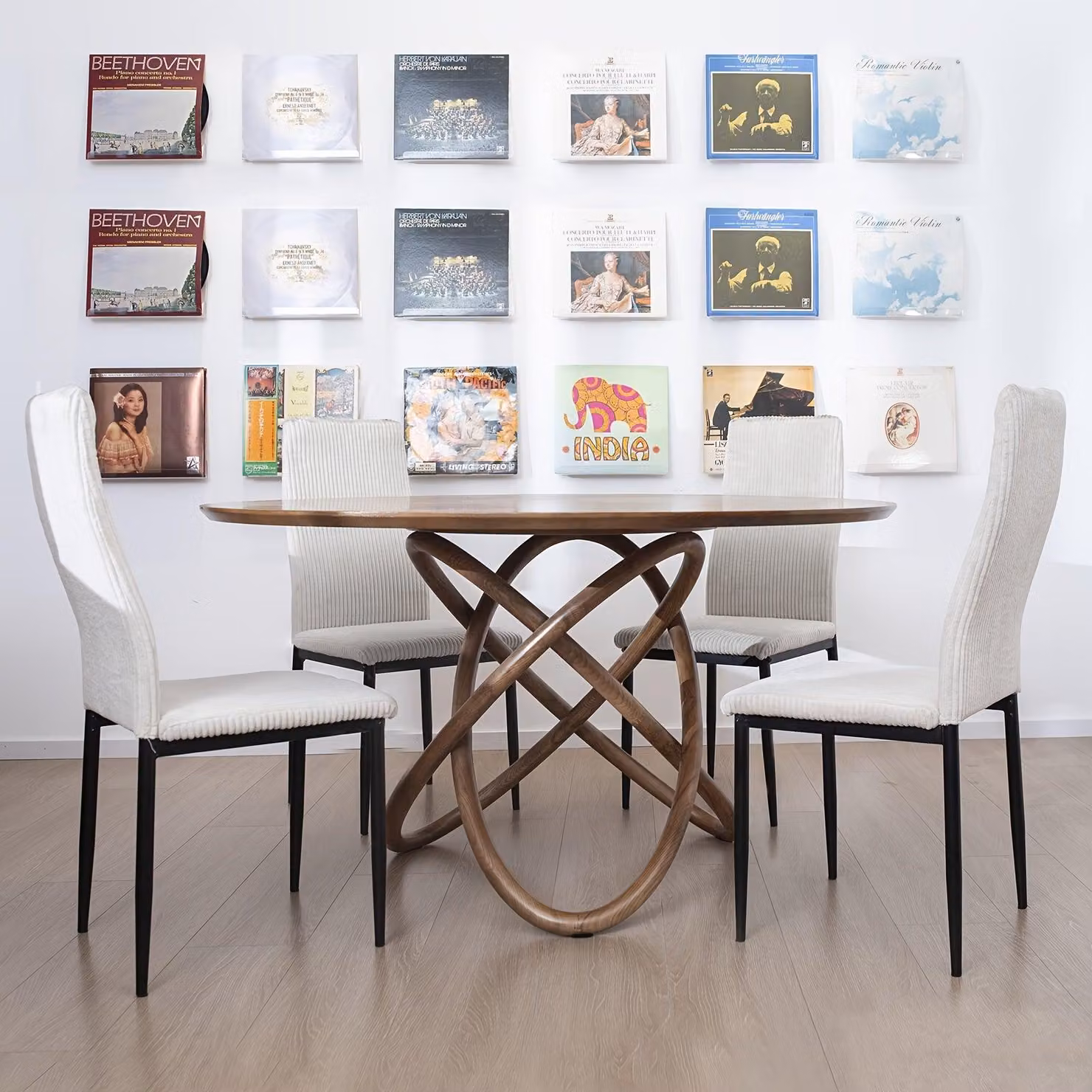 Set di 4 sedie da pranzo - Sedie - Sedie per sala da pranzo - Sedie bianche - Sedie per la zona pranzo - Struttura in metallo