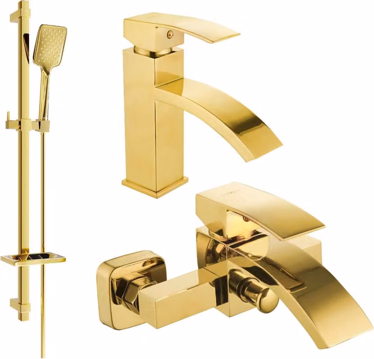 Mexen Libra DQ62 set da bagno, dorato - 745103DQ62-50