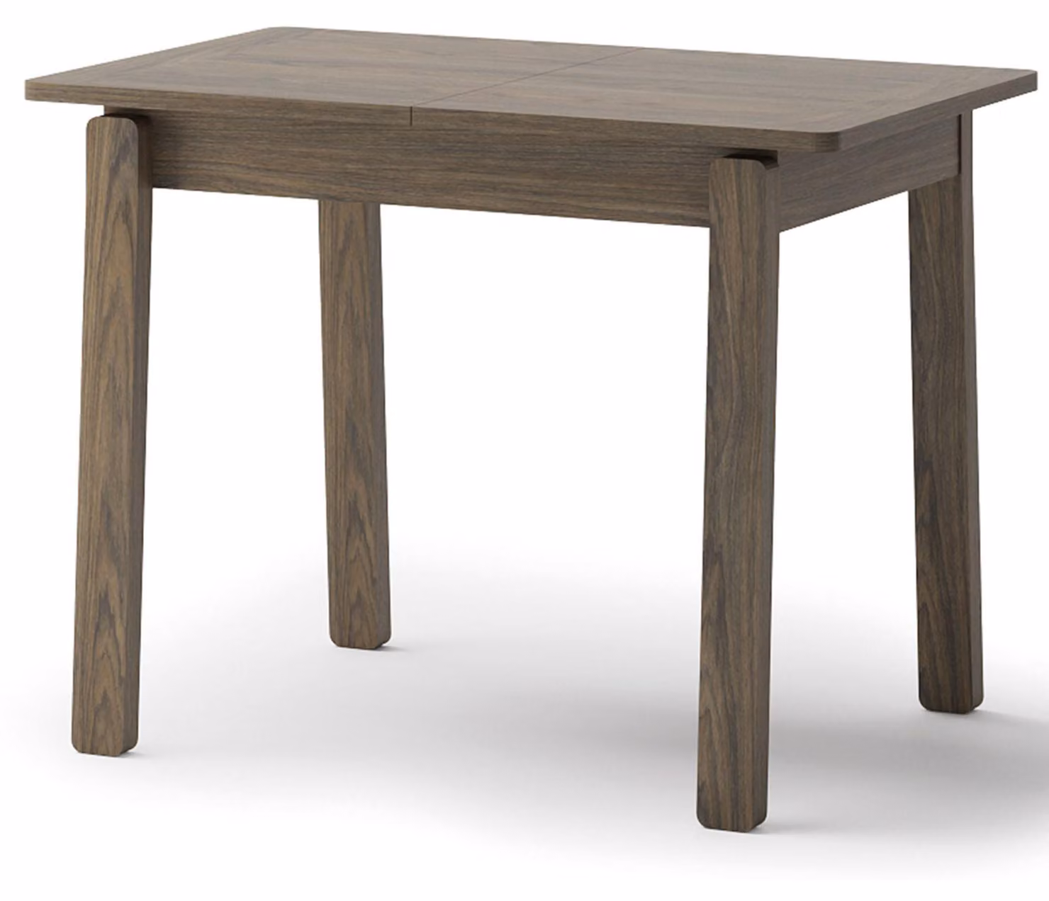 Selsey Plot – Tavolo da pranzo allungabile, finitura effetto legno di quercia scura, dimensioni 104–224x60 cm
