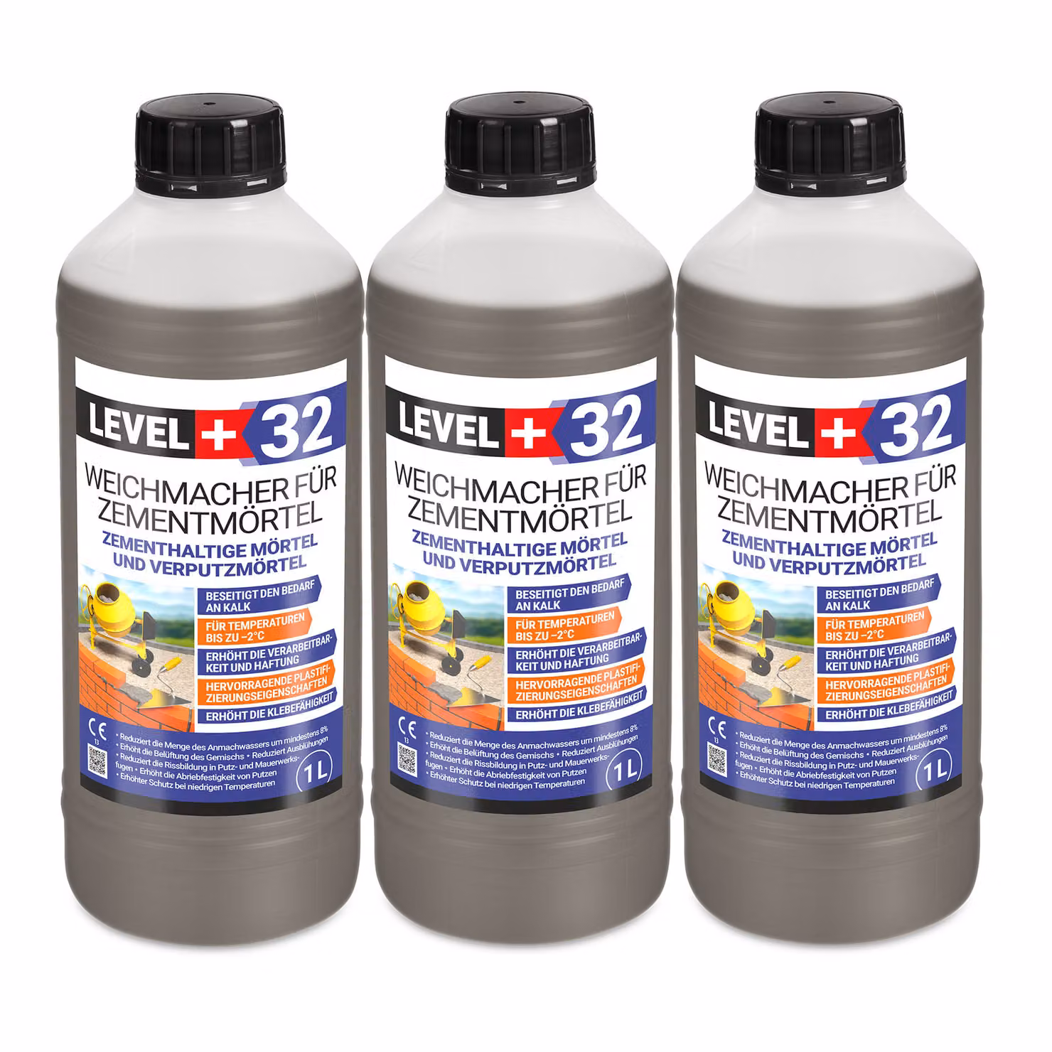 Plastificante per malte e intonaci 3L Livello+32