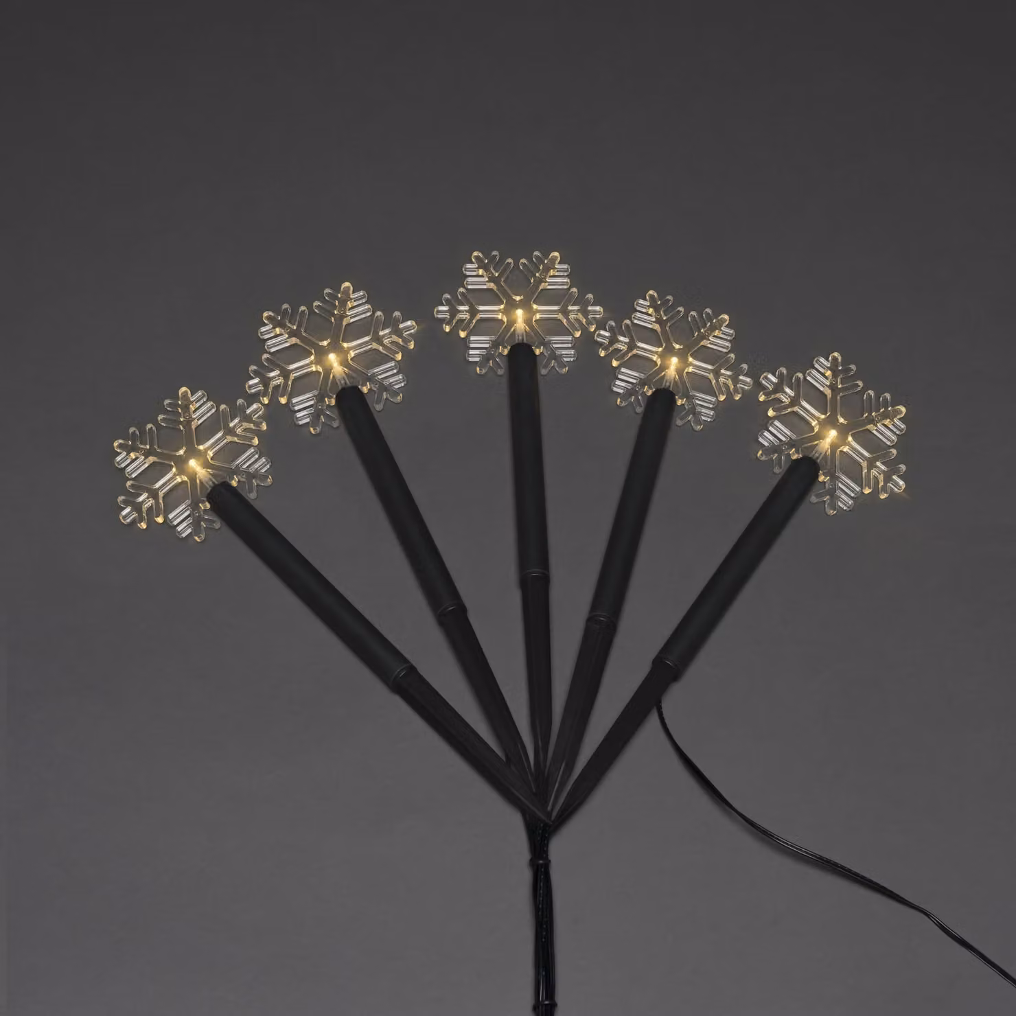 Lampada a LED a spillo con 5 fiocchi di neve