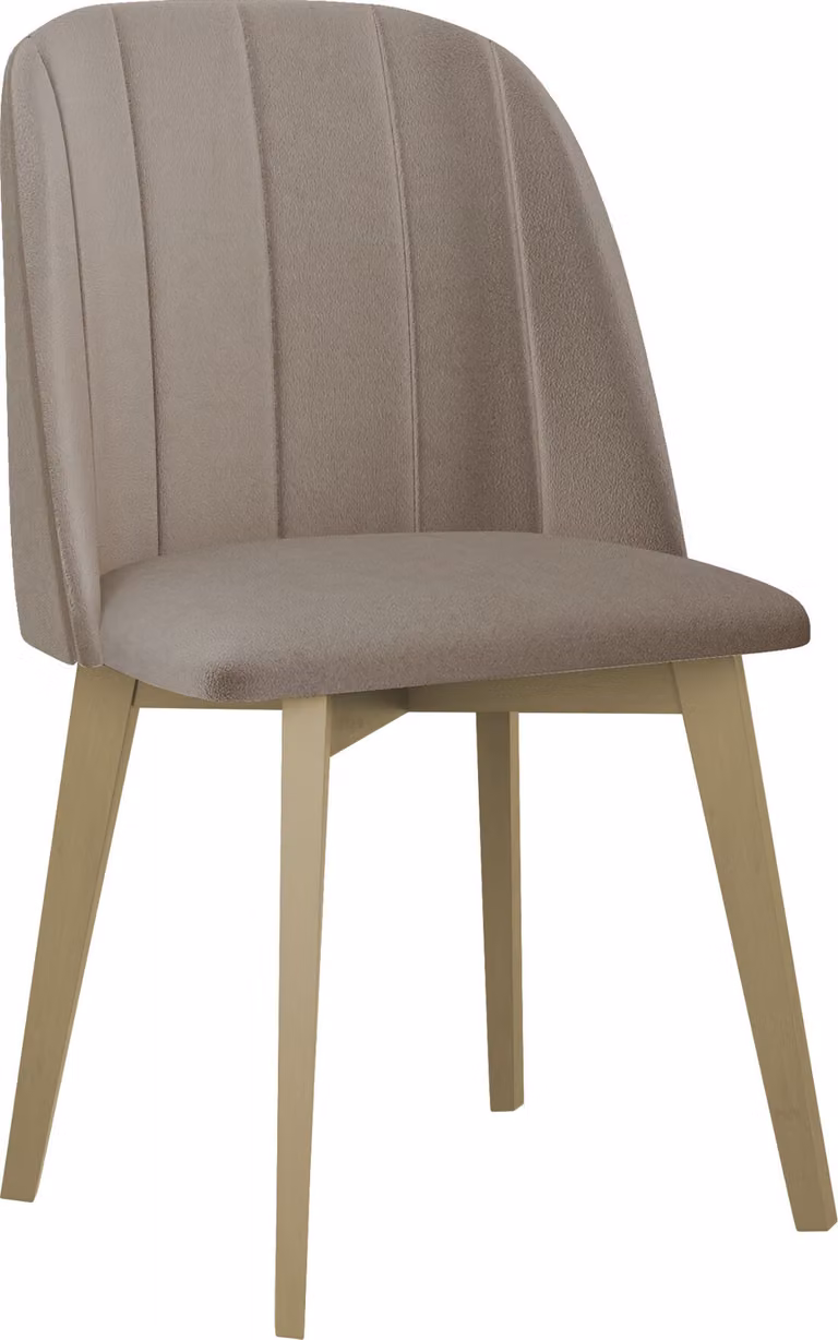 Sedia da pranzo imbottita AFTON 3 - rovere sonoma / beige