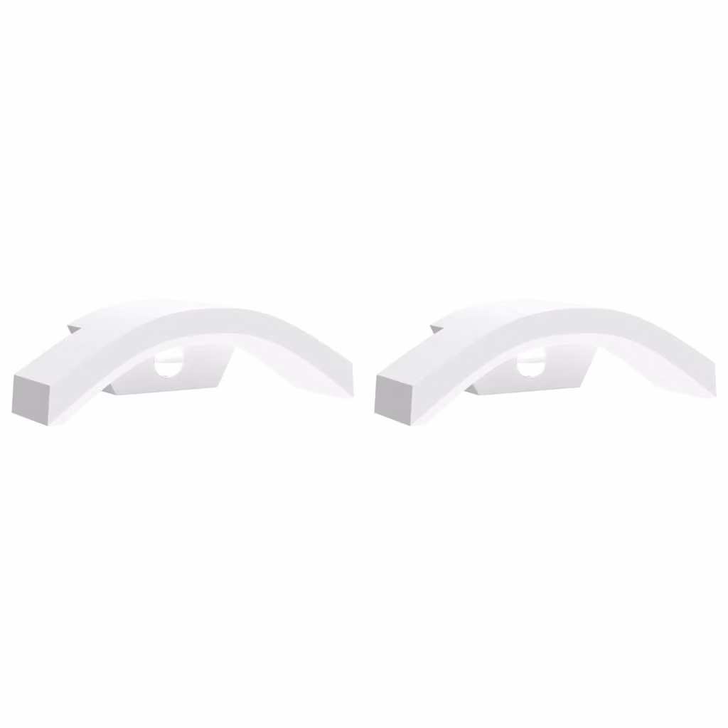 Applique con LED e Sensore 2 pz Bianche in Alluminio Pressofuso