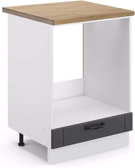 Mobile per forno da incasso Fame-Line Vicco Antracite e Rovere, L: 60 cm