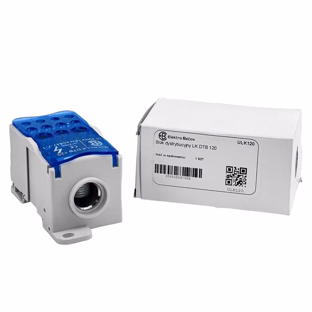 Blocco di distribuzione LK DTB 120 Morsettiere con connessione a vite Blocco di distribuzione Elektro Becov