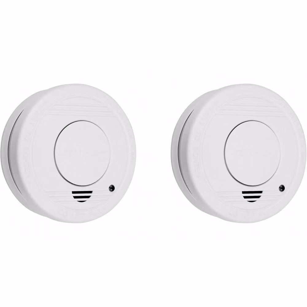 Smartwares Set di 2 rivelatori di fumo 10x10x3,5 cm Bianco