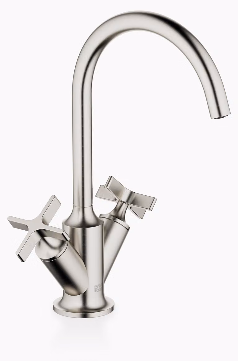 Dornbracht VAIA Mitigeur monocommandé pour lavabo avec vidage, poignées croisillons, saillie 167mm, 22513809-06, 22513809-06