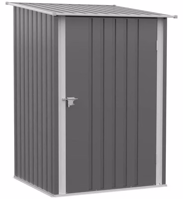 Capanno per attrezzi in metallo | Colore: Grigio | Dimensioni: 100x103x160 cm