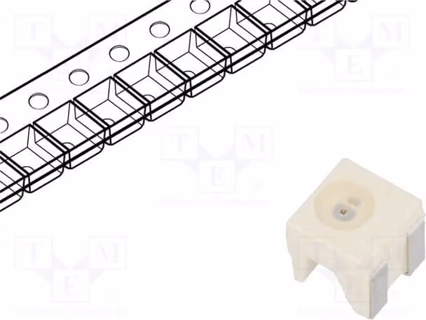 10 LED, tecnologia 30÷61 mlm, tipo 4040 SMD, dimensioni 4,2x4,2x2,85 mm, angolo di emissione 120°, intensità luminosa 9÷18 mcd, colore giallo, corrente di funzionamento 2 mA, codice LY A67K-K2M1-26