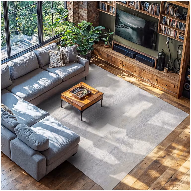 Tappeto vintage moderno tectake beige in poliestere lavabile e antiscivolo L: 240 cm, P: 340 cm