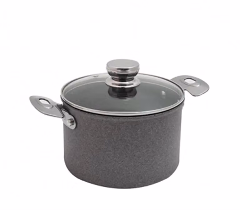 Casseruola alta in alluminio antiaderente per induzione con maniglie con coperchio linea Portofino, diam. 24cm