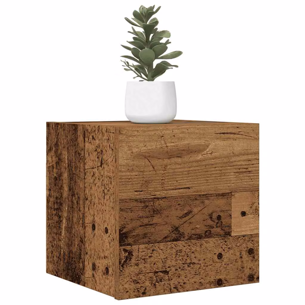 Set di 2 mobili porta TV da parete vidaXL in legno color marrone, L/P/H: 30,5 x 30 x 30 cm