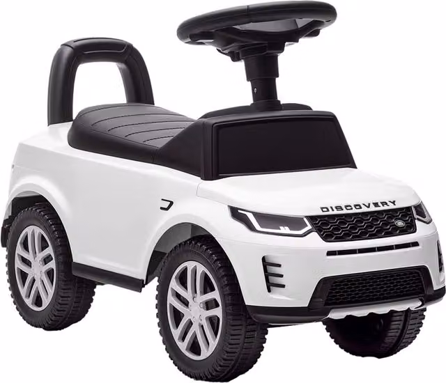 Auto cavalcabile Land Rover per bambini 18–36 mesi con suoni e vano portaoggetti, Bianco, Aosom – 1
