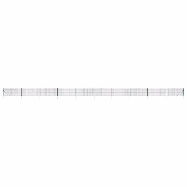 Recinzione da Giardino | Recinzione Metallica con Picchetti Ancoraggio Verde 0,8x25 m