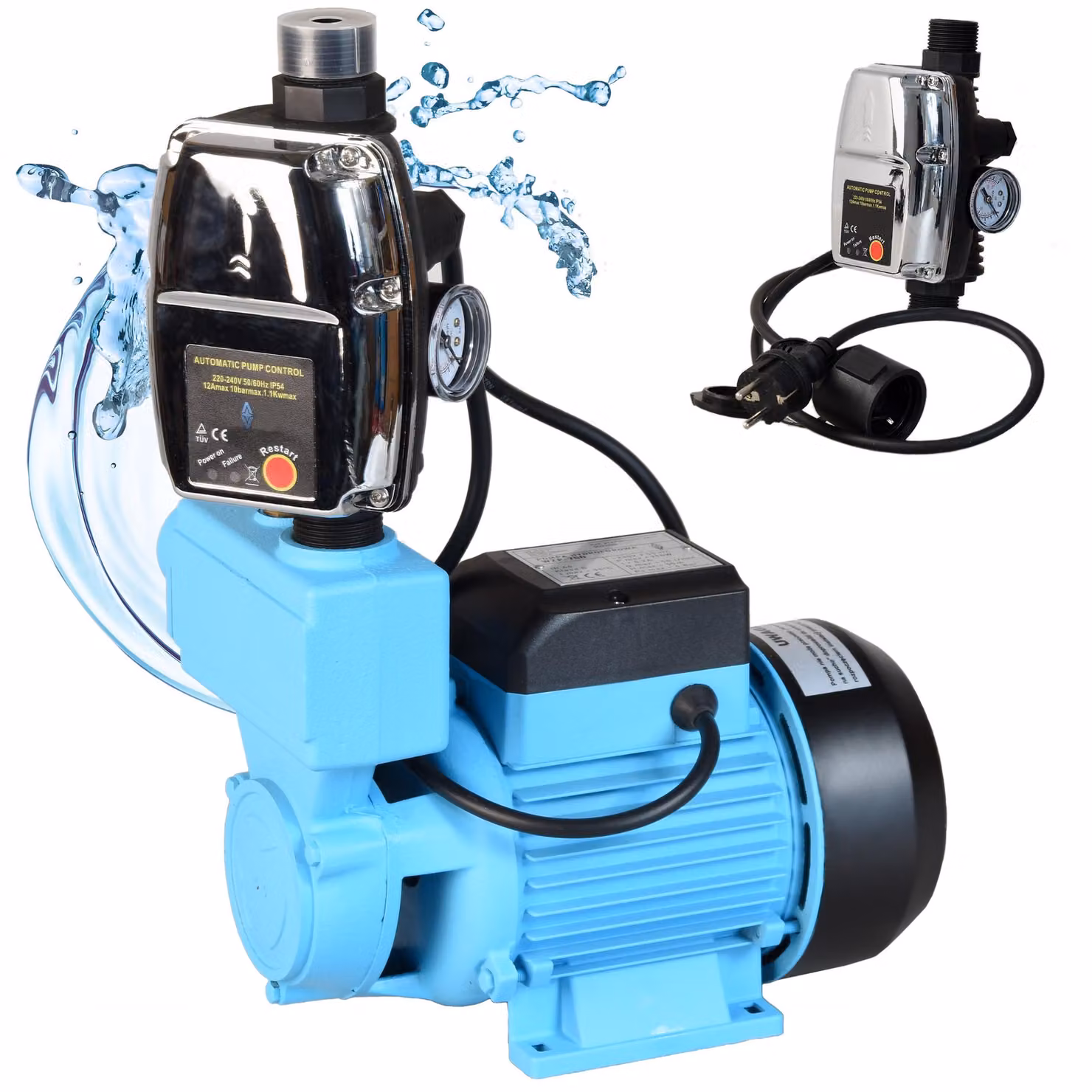 Pompa dell'acqua WZP 750 3000l/h 750W + Controllo automatico della pompa