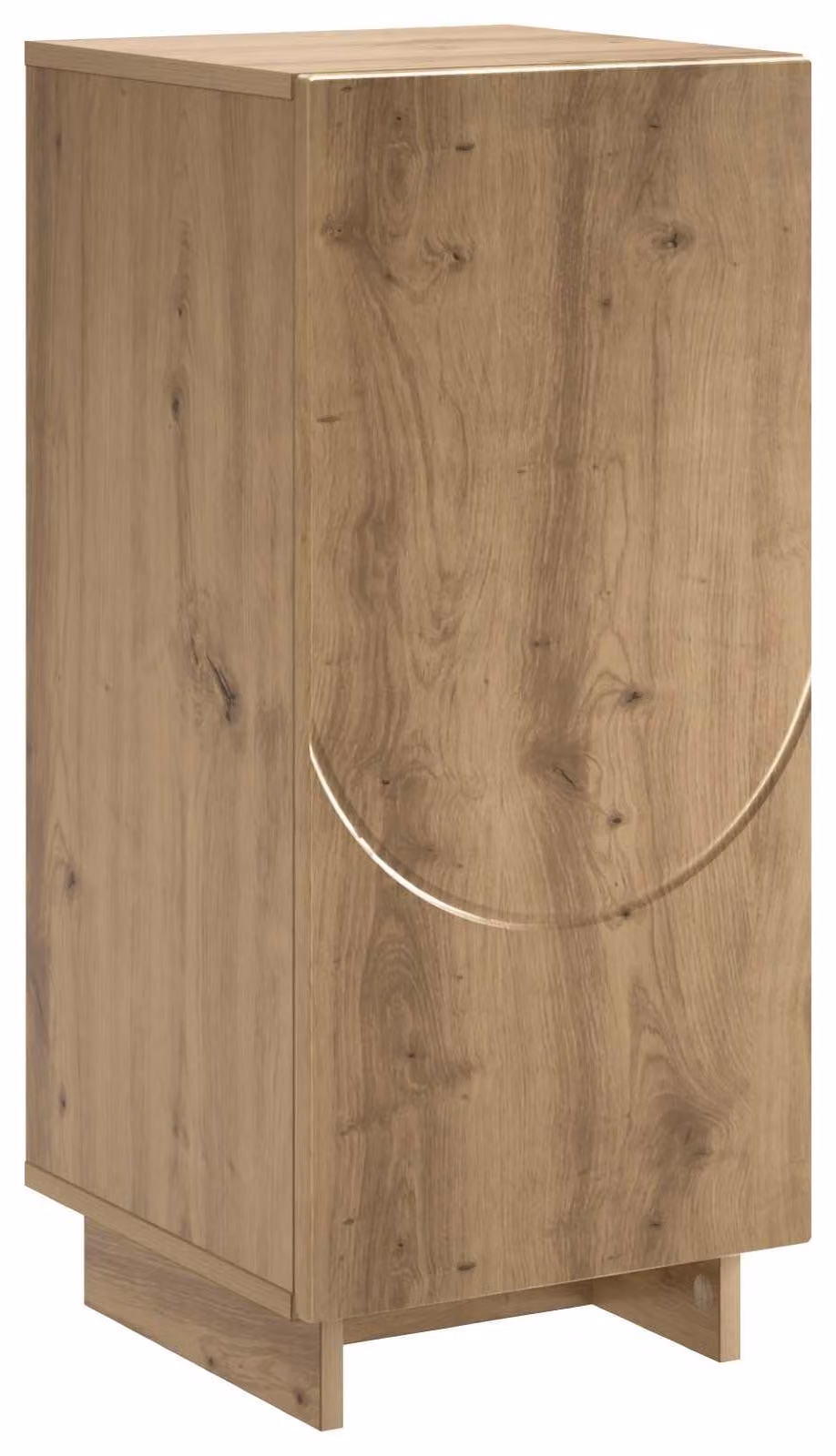 Mobile contenitore "Artisan" in legno impiallacciato di rovere, dimensioni 33,5 x 34,5 x 75 cm