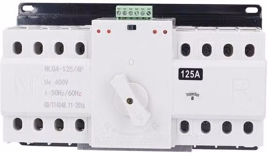 Interruttore automatico a 4 poli, 400 V, 125 A, ATS, CB, per alimentazione di emergenza, alimentatore UPS, inverter, energia solare