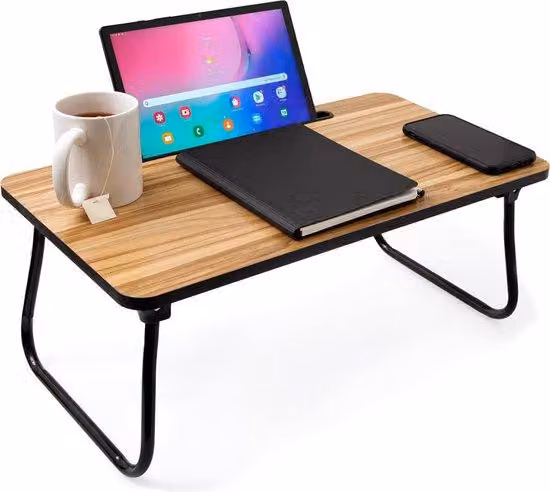 Pannello da letto rialzato con ripiano inferiore per laptop, pannello da letto multifunzionale, tavolino ribaltabile per laptop, pannello in legno di facile manutenzione per letto, divano e pavimento.