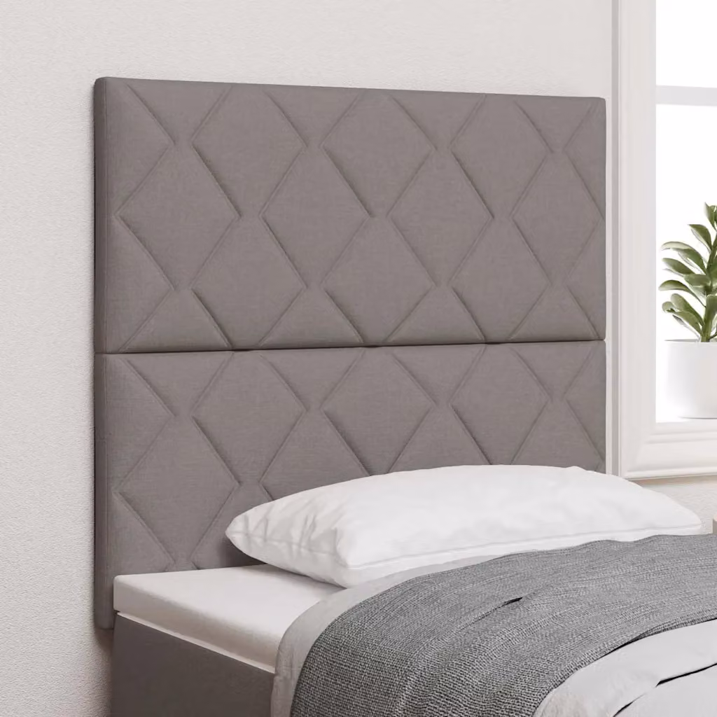 Testiera Letto con LED e Porta USB vidaXL in Tessuto Beige o Grigio