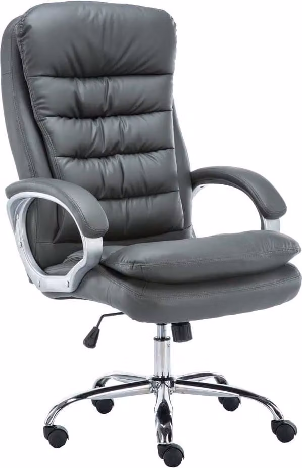 Sedia da ufficio XXL - Sedia da ufficio confortevole, dal design ergonomico e di alta qualità. Apprendimento artificiale. Finiture: Grigio