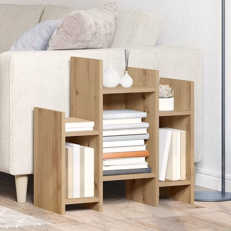 Mobile laterale vidaXL in rovere artigianale marrone L 60 cm x P 26 cm x H 60 cm