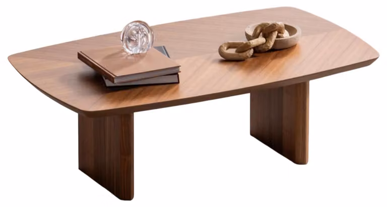 Designer Brauner Couchtisch Wohnzimmer Eleganter Holztisch Möbel