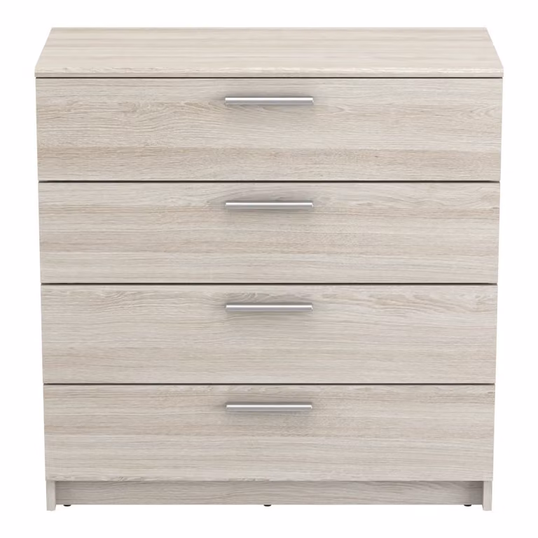 Calicosy - Comò 4 cassetti L79,6 cm, decorazione legno chiaro - Costoso
