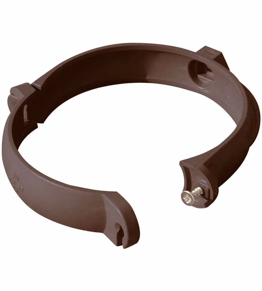 Collarini PVC marrone set 3 pezzi per tubo pluviale diam. 80 mm