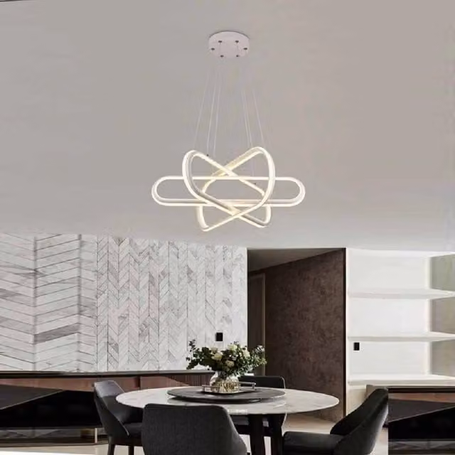 Lampadario a sospensione LED moderno Trade Shop Traesio bianco 94W con temperatura colore regolabile