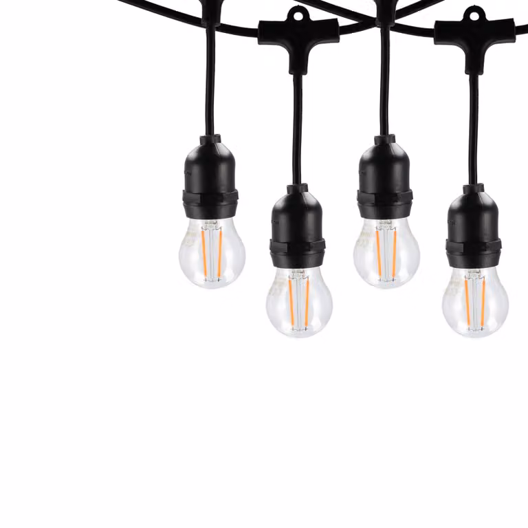 Ghirlanda da giardino a lampadine LED DANDA 15xE27 15m IP54 impermeabile nero EDO777466 EDO Garden Line