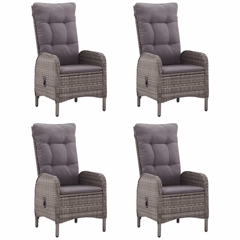Set Mobili da Pranzo per Giardino 5 pz Grigio