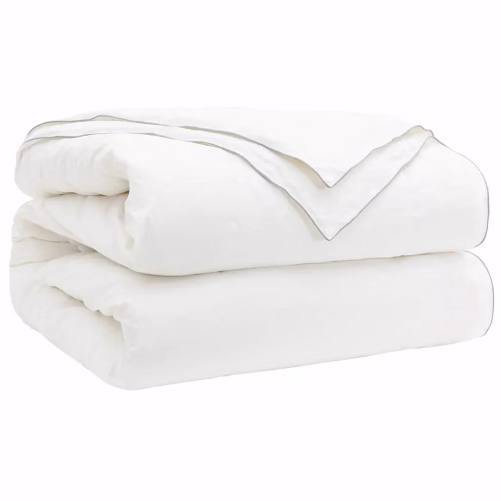 Piumone 4 stagioni vidaXL in lana australiana e microfibra, bianco, L 220 cm x P 240 cm – 2