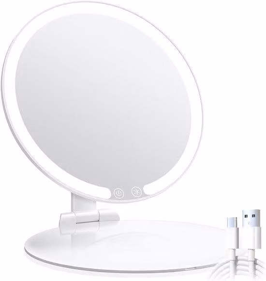 Specchi da trucco compatti con ingrandimento e luce