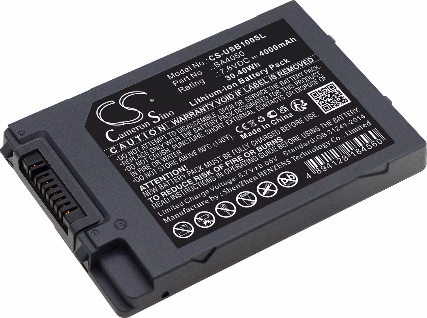 TECHTEK Batteria compatibile con [UniStrong] LZ-WB10HC, UC-B12, UC-BE55, UC-BS55, UW20, UW55 sostituisce BA4050