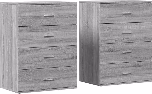 Credenze 2 pz | Madia | Buffet da pranzo | Armadio da pranzo Grigio Sonoma 60x39x80 cm in Legno Multistrato