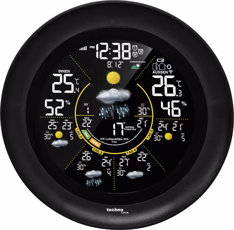 TECHNOLINE Stazione meteo WLAN WD3040, nero