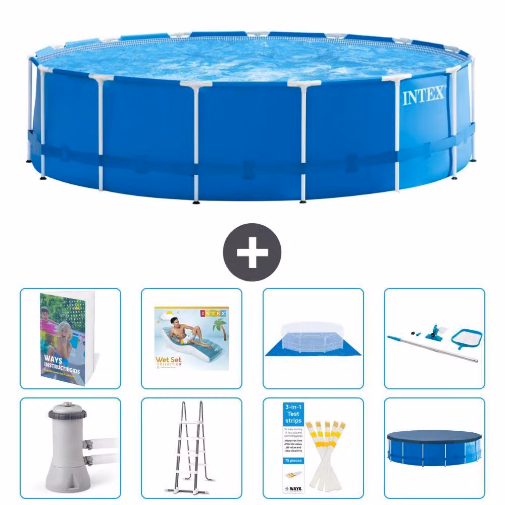 Piscina fuori terra a struttura - 457x122 cm - 7 pezzi - Modello S618