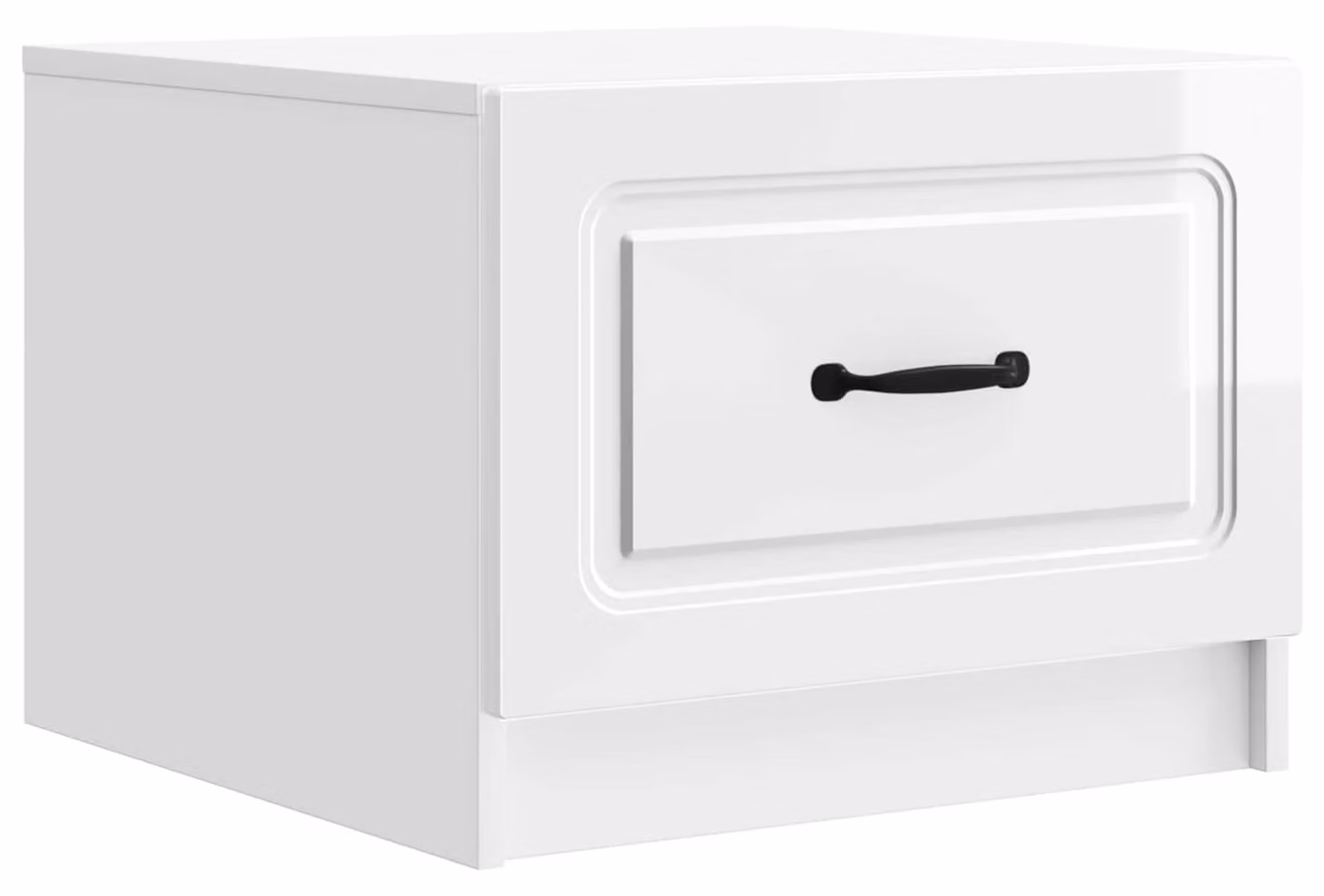 Tavolino da salotto con cassetto Bianco Lucido 49 x 50 x 37 cm