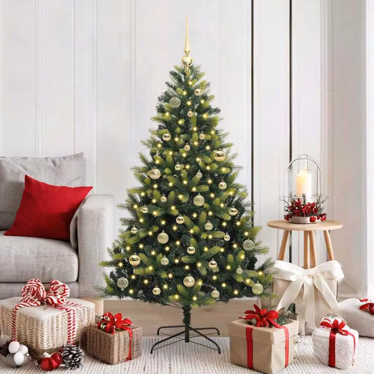 Maison Exclusive - Albero di Natale artificiale fiammato 150 LED verde 150 cm