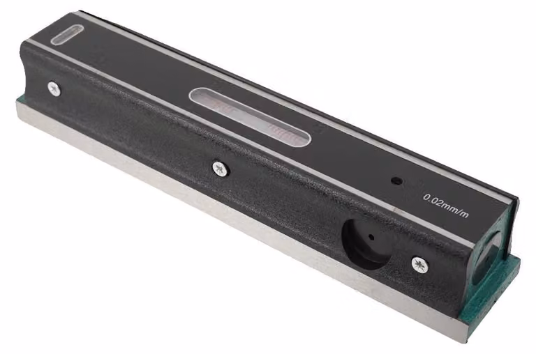Livella a bolla, lunghezza 250 mm, materiale: ghisa, precisione: 0,02 mm/m, peso netto: 2 kg, base sagomata a "V"