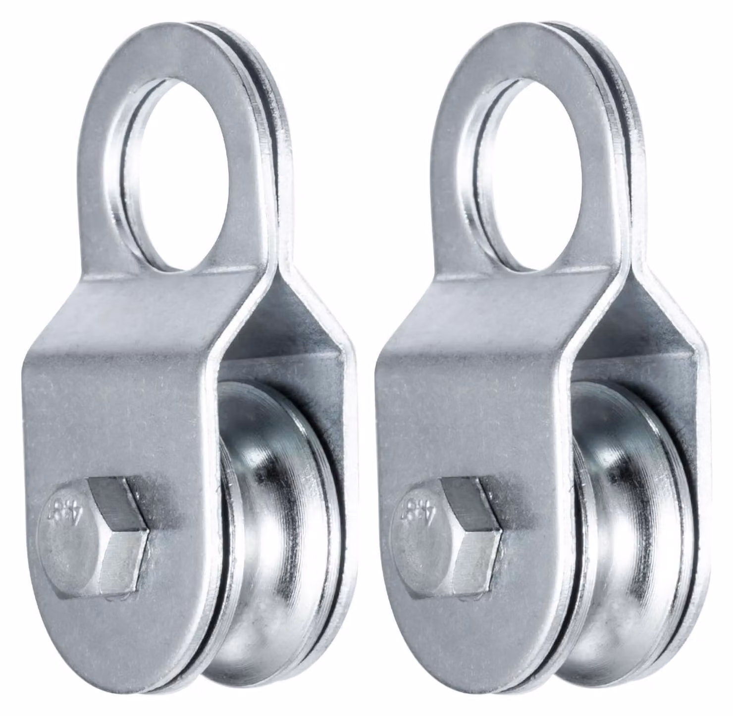 Rullo per cavo con 2 cuscinetti a sfera, per cavo in acciaio da 6 mm, capacità di 50 kg, confezione da 2 pezzi.