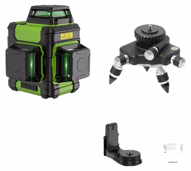 Livella laser, 12 linee, doppia modalità, HM03CG-SET-4