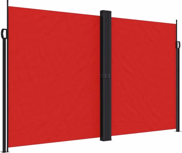 Tenda da Sole | Tenda parasole Laterale Retrattile Rossa 200x1000 cm