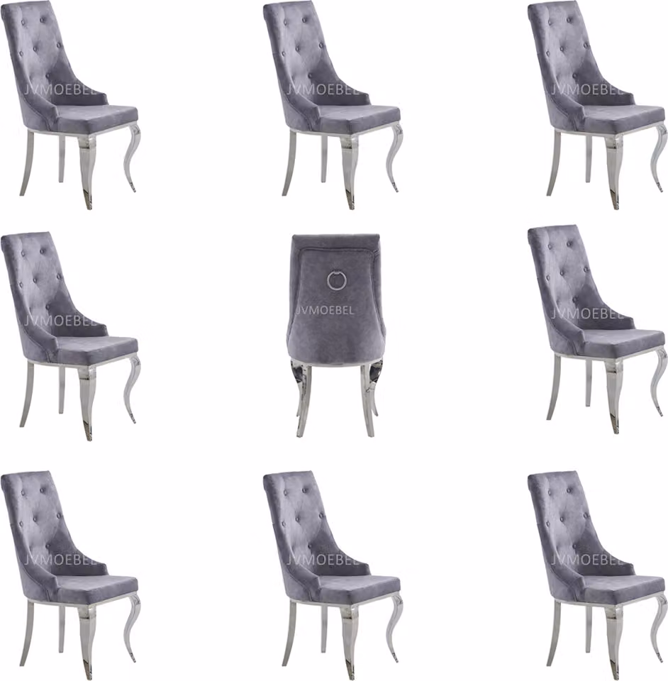 Design 8x Stühle Set Sessel Luxus Stuhl Gruppe Modern Esszimmer