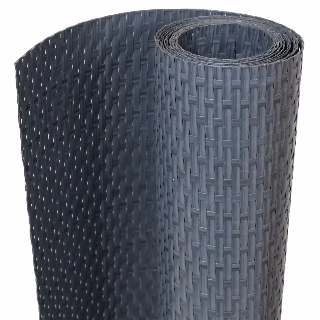 Paravento da balcone vidaxl in polyrattan colore antracite L: 100 cm, H: 80 cm – 2