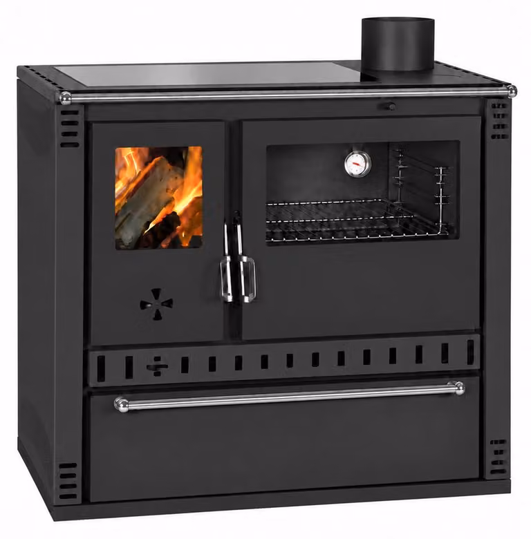 Cucina a legna PRITY GTD FS G DR 10,9 kW, Nero, forno destro