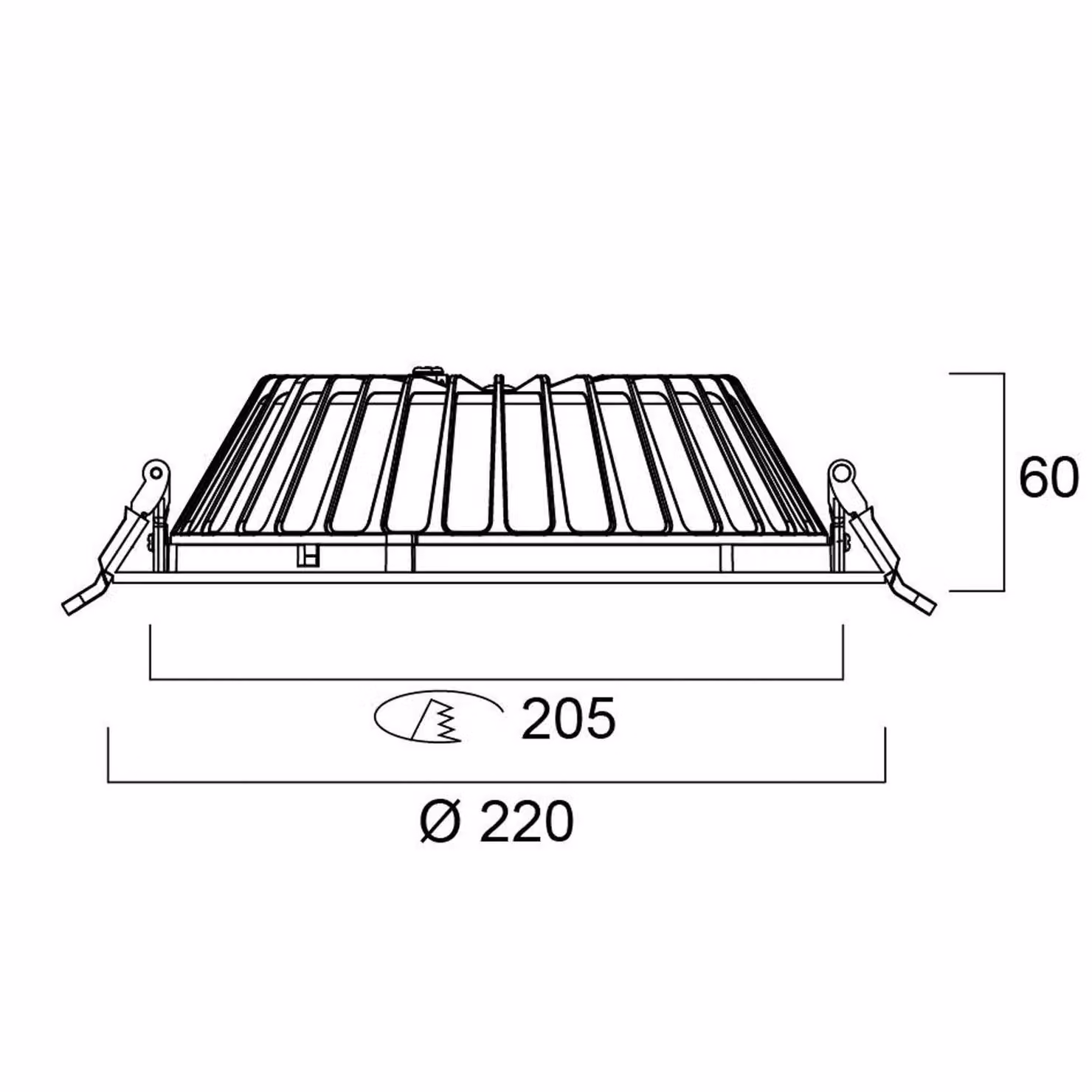 Sylvania Faretto a LED Insaver Slim, Ø 20,5 cm, 840 Slim, Bianco / Opale, Studio / Ufficio, Alluminio