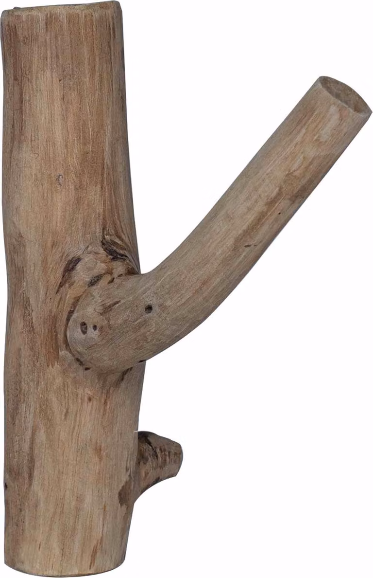 Gancio Marrone 4 x 4 x 14 cm Legno Recuperato Massello