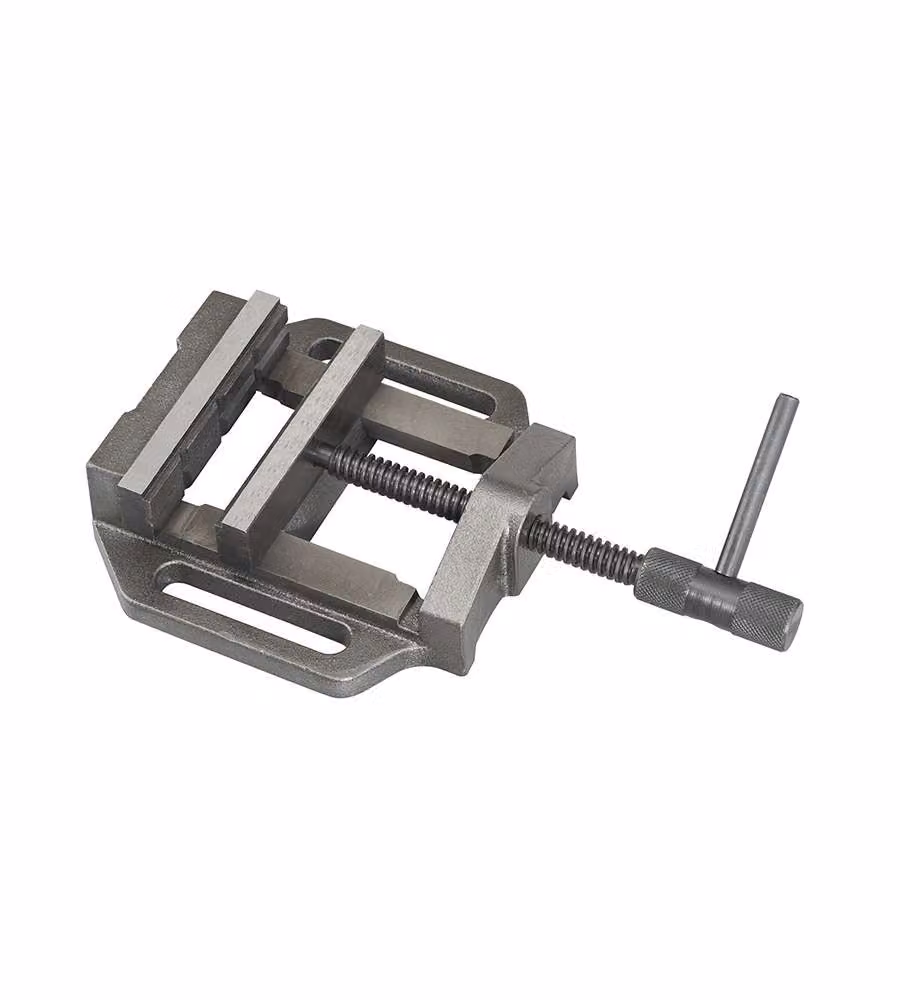 FERVI Morsa trapano ghisa 125 mm apertura 100 mm colore nero