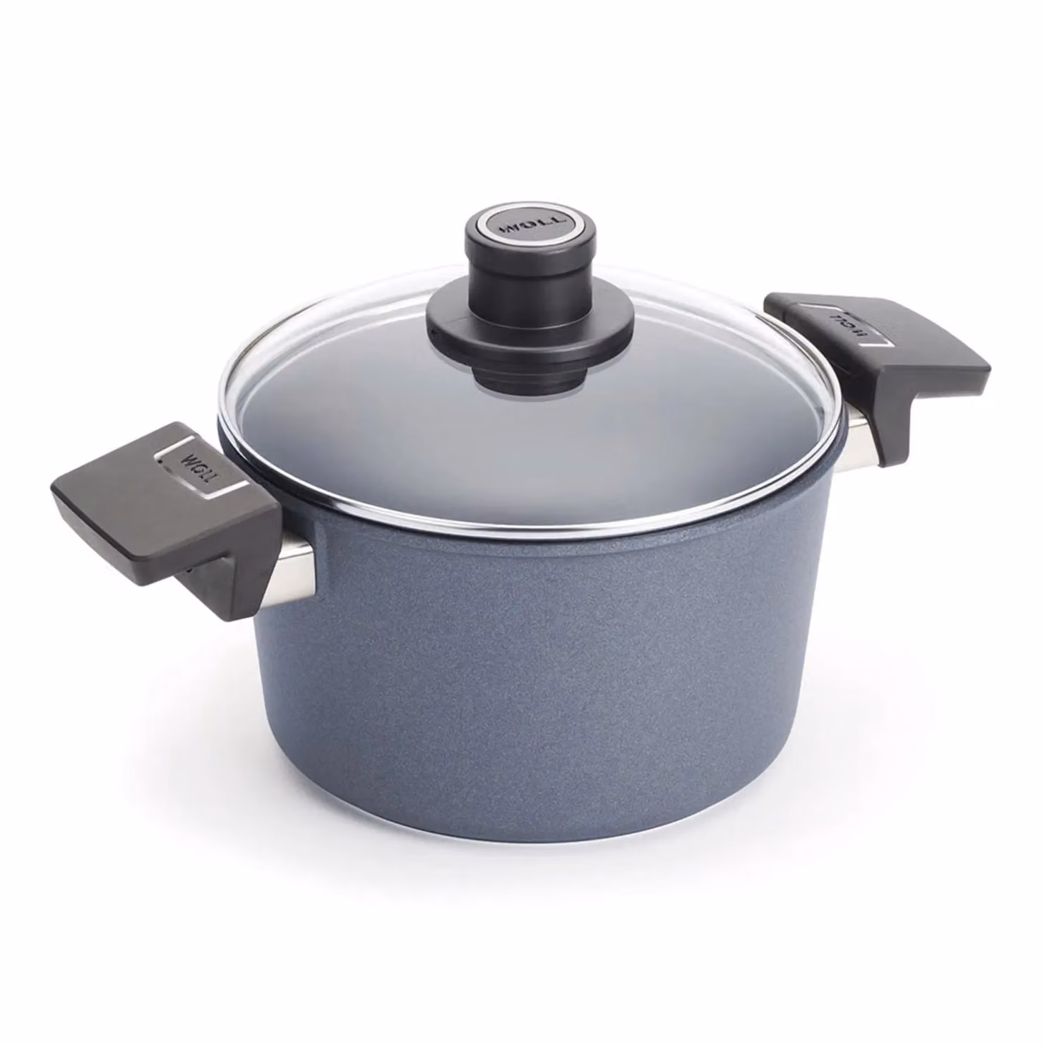 Pentola in alluminio fuso antiaderente per induzione, con due manici e coperchio, Diamond Lite, diam. 20cm